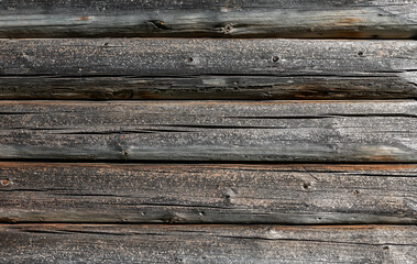 Fototapeta premium parallel, weathered wooden logs background