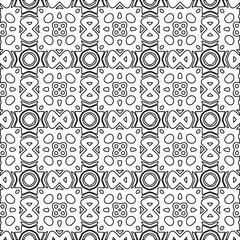  Geometric vector pattern with Black and white colors. Seamless abstract ornament for wallpapers and backgrounds.