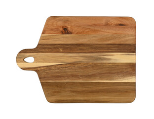 Oak wood cutting board isolated on white