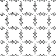  Geometric vector pattern with Black and white colors. Seamless abstract ornament for wallpapers and backgrounds.