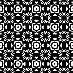 Geometric vector pattern with Black and white colors. Seamless abstract ornament for wallpapers and backgrounds.