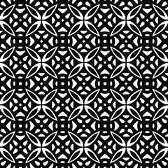 Geometric vector pattern with Black and white colors. Seamless abstract ornament for wallpapers and backgrounds.