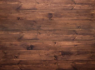 Tuinposter Wooden background. Ancient planks texture © Acronym