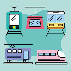 five transport icons