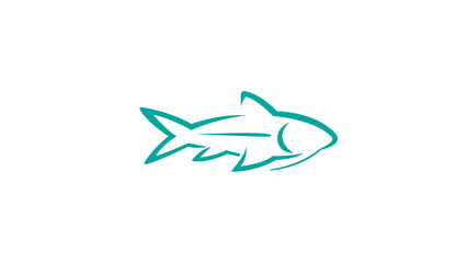 Creative Salmon Fish sketch Logo