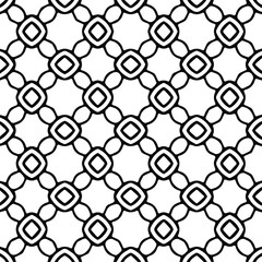 Geometric vector pattern with Black and white colors. Seamless abstract ornament for wallpapers and backgrounds.