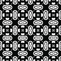 Geometric vector pattern with Black and white colors. Seamless abstract ornament for wallpapers and backgrounds.