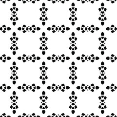 Geometric vector pattern with Black and white colors. Seamless abstract ornament for wallpapers and backgrounds.