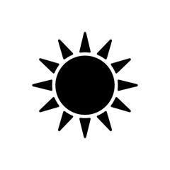 Sun vector isolated glyph icon. Weather sign