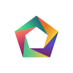 pentagon abstract colorful geometric shape