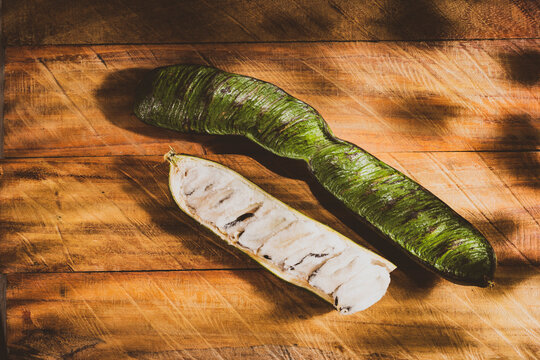 Inga edulis tropical fruit in pod - Healthy Food