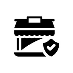 Secure shopping icon