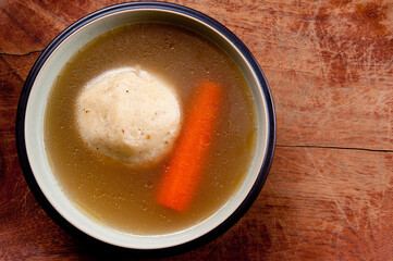 home made matzoh ball soup
