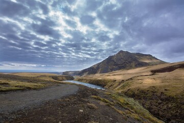 landscape with sky, landscape, mountain, sky, nature, mountains, cloud, blue, lake, clouds, road, hill, view, scotland, summer, travel, park, green, grass, hills, iceland, rocks, scenery, autumn, rock
