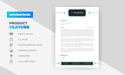 Professional letterhead design template for your company