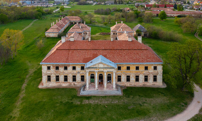 Aerial view about abandoned Cziraky Castle. © János Illési