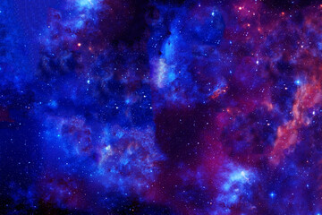 Obraz na płótnie Canvas Beautiful space nebula. Purple. Elements of this image were furnished by NASA.