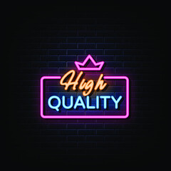 High Quality Neon Signs Style Text Vector