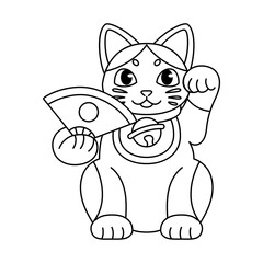Outline of a Japanese Maneki Neko