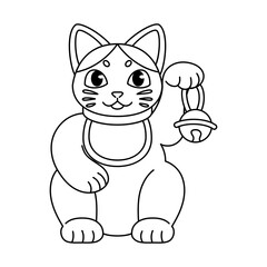 Outline of a Japanese Maneki Neko