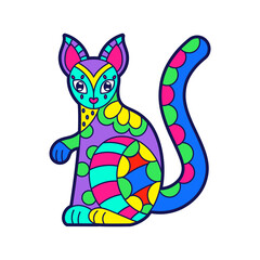 Alebrije of a chipmunk Mexican culture