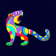 Alebrije of a panther Mexican culture