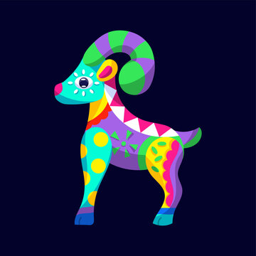 recommend clip art: Alebrije of a ram Mexican culture