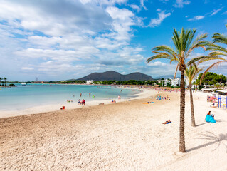 Alcudia beach on Mallorca, Balearic islands, Spain