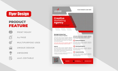 Corporate business flyer design template