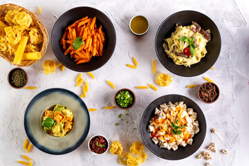 serve pasta with sauce