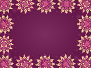 Decorative postcard with flowers