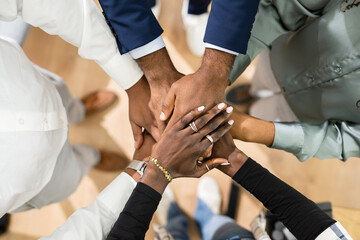 Obraz premium African Business Team Hands