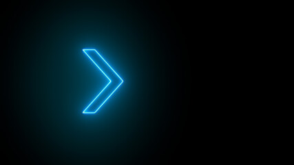 3D rendering of glowing neon arrows on a black background. Can be used to create a variety of presentations