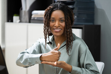 African American Deaf Sign Language Teacher