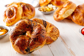 hot bagel opening and pastry