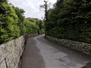 知覧の武家屋敷地区の道、鹿児島
