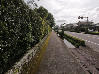 知覧の武家屋敷地区の道、鹿児島