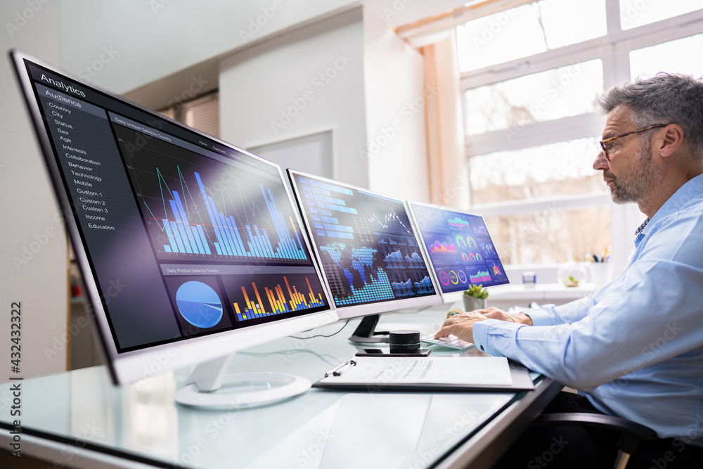 Poster kpi business analytics data dashboard