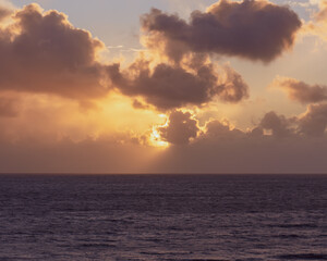 sunset over the sea