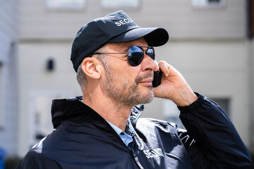 Security Guard Service. Defense And Protection. Man