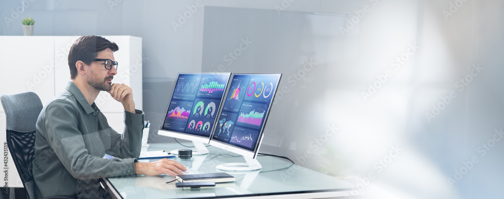 Aufkleber business data analytics dashboard