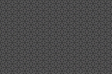 White Arabic pattern on Black background. Islamic ornament Style Seamless pattern. Background with seamless pattern in Islamic style. Geometrical Pattern Textures Background. 