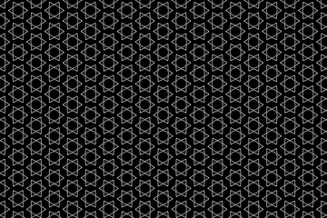 black and white seamless pattern. seamless pattern with hexagon. hexagons geometric seamless pattern. Hexagonal cell texture.  Honeycomb pattern on Black background.