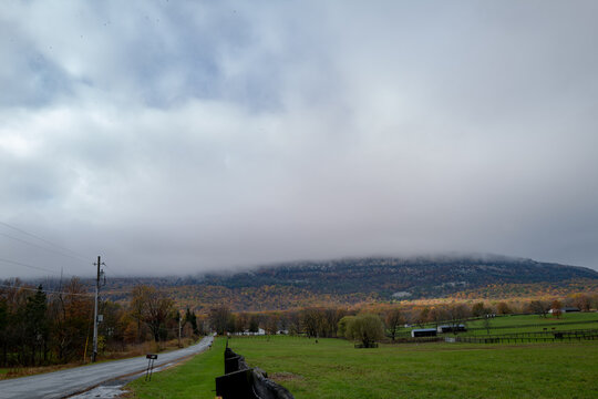 A pastoral scene in rural upstate New York near The Gunks in the Catskills region
