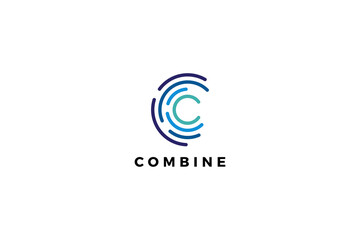 Letter c connector logo design