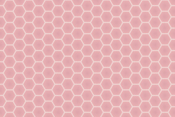 seamless pattern with hexagon. hexagons geometric seamless pattern. Hexagonal cell texture.  Honeycomb pattern on light pink background. Graphic style for wallpaper, wrapping, fabric, apparel, print 