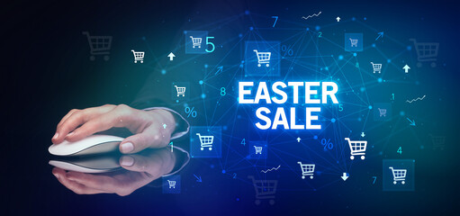 male hand holding wireless peripheral