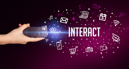 hand holding wireless peripheral concept