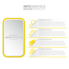 Infographic design with icon and 4 options or steps, infographics for business concept