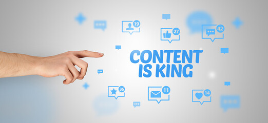 Close-Up Of Cropped Hand Pointing